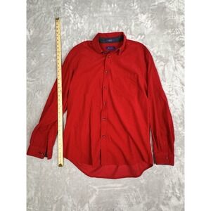 Allan Flusser Red Long Sleeve‎ Button Down Dress Shirt Size Large